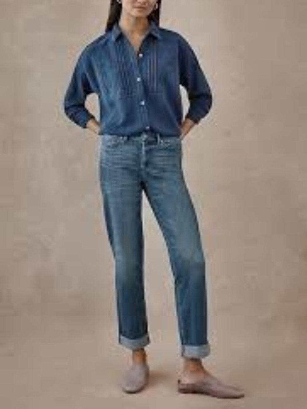 J. Jill Relaxed Boyfriend Jeans - Size 6 - Surfside Wash